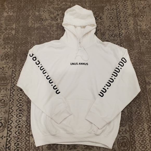 Unus Annus "The End" Hoodie in White NEW - Picture 3 of 7